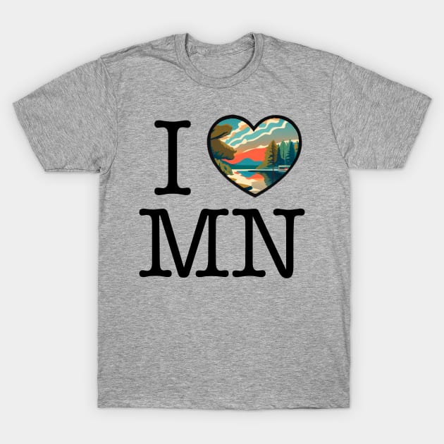 I Heart Minnesota T-Shirt by BlueLine Design